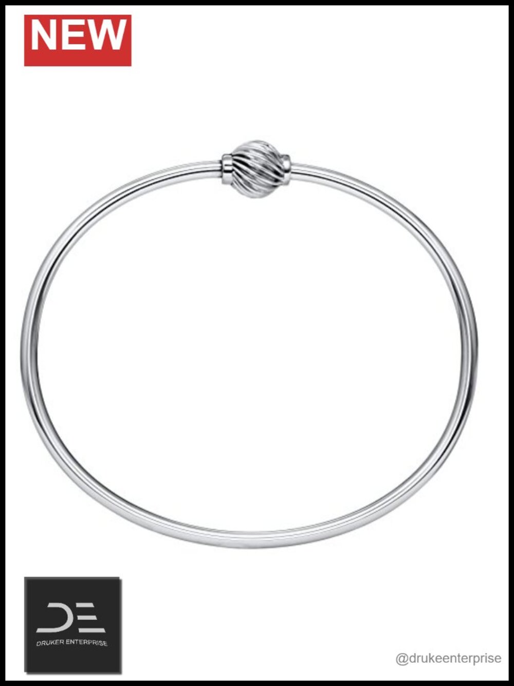 Sterling Silver Threaded Swirl Ball Bracelet, 7 inch, Made in USA